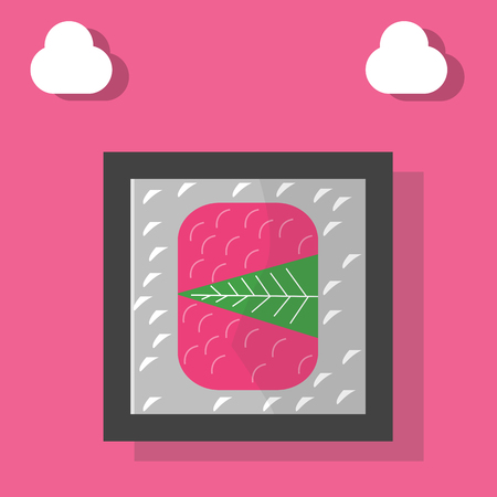 Rice sweets at Japan was called Sakura mochi illustration - vectorのイラスト素材