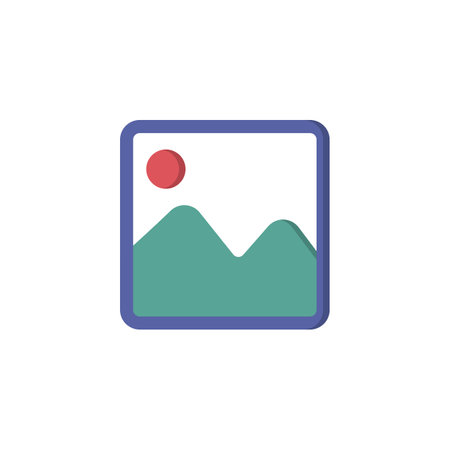 Picture File Photography JPG or PNG Flat Icon, Logo, and illustration Vectorのイラスト素材