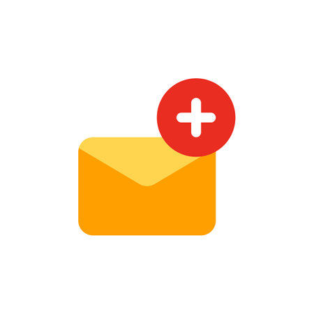 Add and Write Email Mail Flat Icon, Logo, and illustration Vectorのイラスト素材