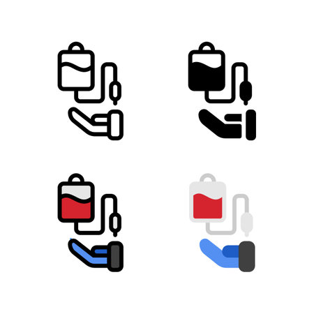 Hand was Infused Infuse Health Medical Icon, Logo, and illustration Vectorのイラスト素材