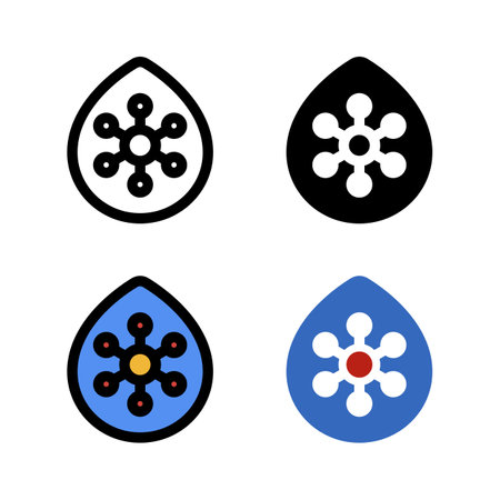 Liquid Water Virus and Bacteria Icon and illustration Vectorのイラスト素材