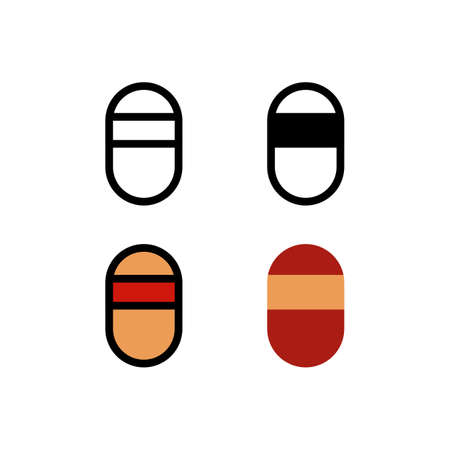 Sandal slipper use in hotel and vacation Icon, Logo, and illustration Vectorのイラスト素材