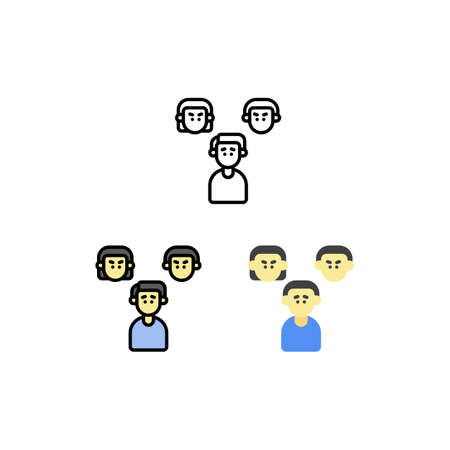 Problem while parent lack of affection and always angry Icon, Logo, and illustration