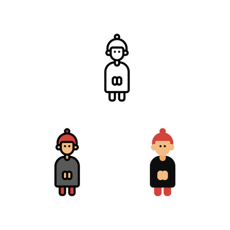 Female receptionist costumer Cinema Theatre Icon, Logo, and illustrationのイラスト素材