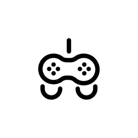 joystick gaming console Outline Icon, and illustrationのイラスト素材