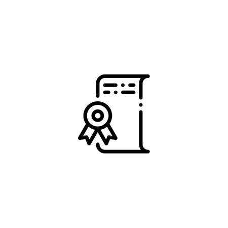 Certificate award Outline Icon illustrationのイラスト素材