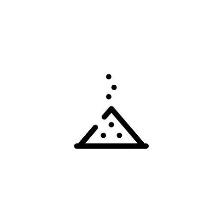 Sodium, salt, powder, outline style icon and illustrationのイラスト素材
