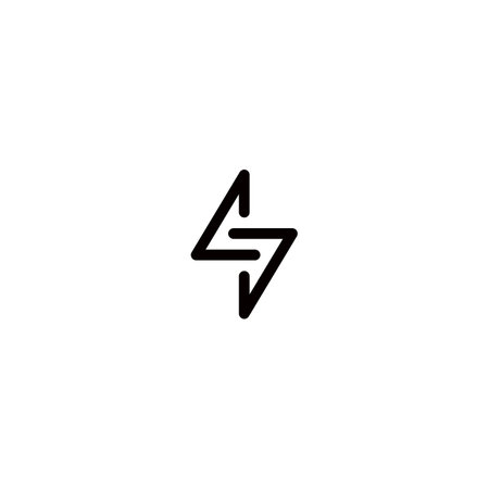 Total energy, electric, energy outline style icon and illustrationのイラスト素材