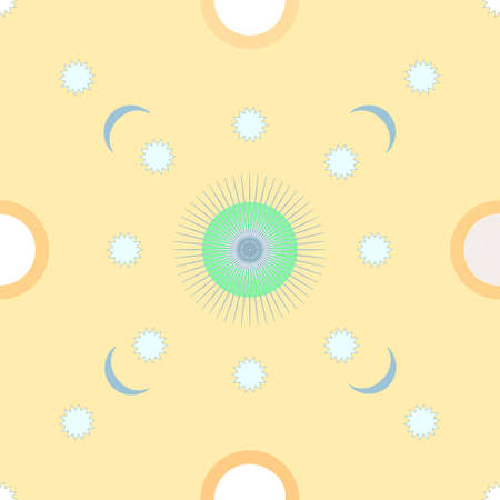 Vector seamless baby pattern. Abstract pattern with circlesのイラスト素材