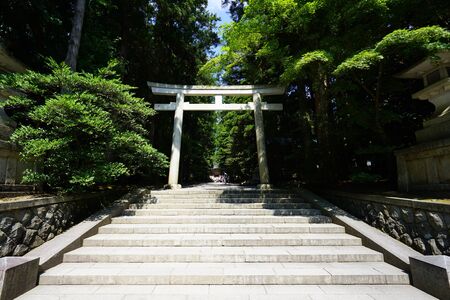 Yahiko Shrine at Yahiko Village, Niigata , Japanのeditorial素材