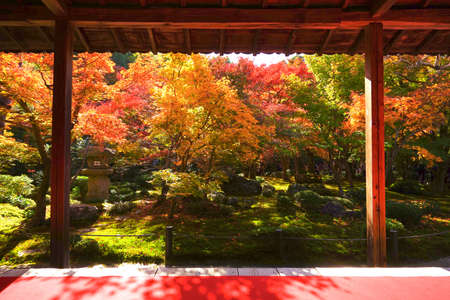 Japanese Garden in the Enkoji Temple, Kyoto City, Kyoto Pref., Japan