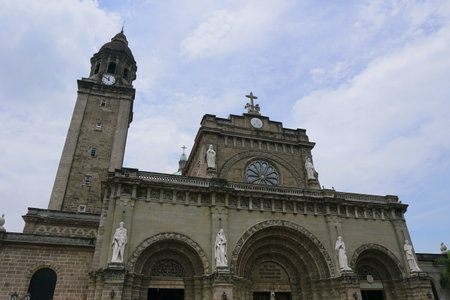 Manila Cathedral, Intramuros, Manila, Philippineの写真素材