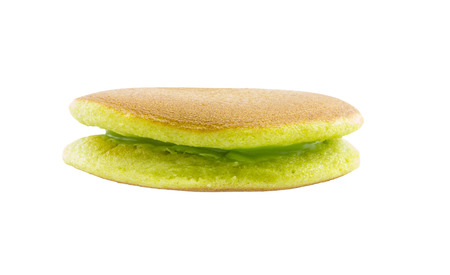 Thai Pandan Custard filled Japanese pancake - Dorayakiの写真素材