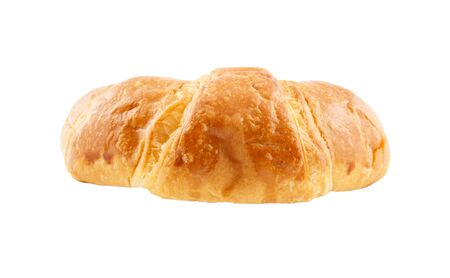 Croissant isolated on white backgroundの写真素材