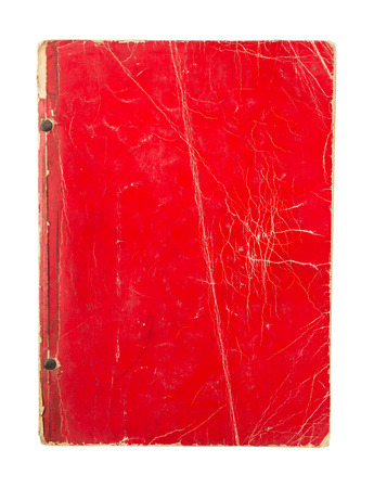Old red cover book isolated on a white backgroundの写真素材