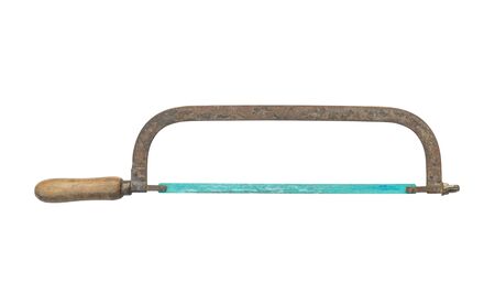 Old hacksaw isolated on a white backgroundの写真素材