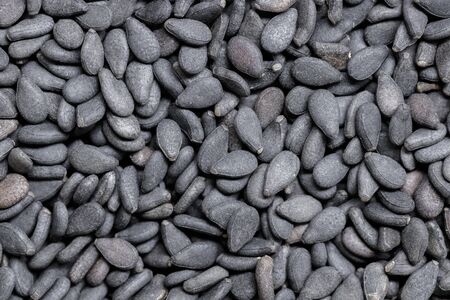 top view of black sesame seed backgroundの写真素材