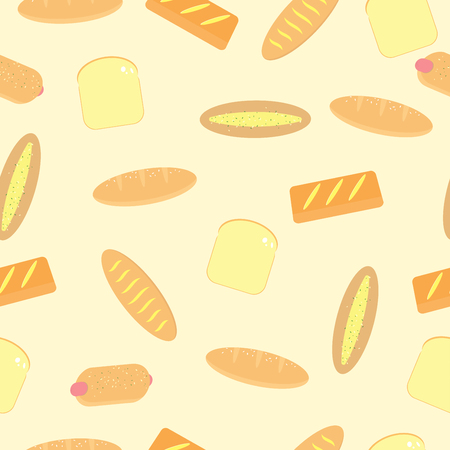 bakery products seamless pattern background&#xD;&#xA;のイラスト素材