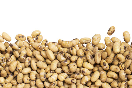Roasted soy beans for background with copy space