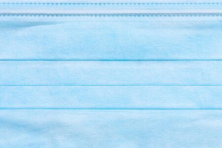 texture of blue medical surgical mask for background