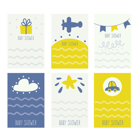Baby Shower Card Template Collectionのイラスト素材