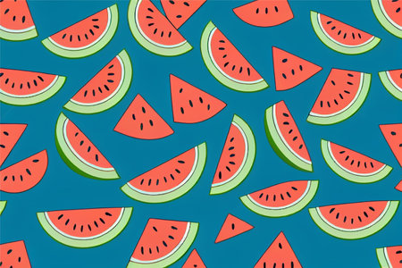 seamless background with watermelon.