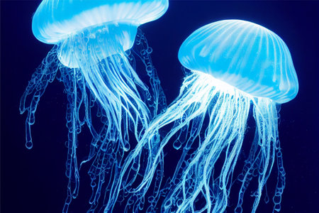 jelly fish in the seaの写真素材