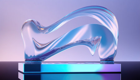 Abstract background, blue liquid, flow of waterの写真素材