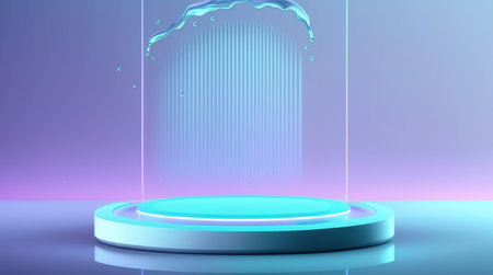 Abstract scene podium mockup. Award ceremony concept. 3d renderの写真素材
