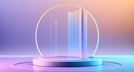 Abstract scene podium for product presentation. Award ceremony concept. 3d renderの写真素材