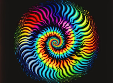 Abstract fractal. Fractal art background for creative design. Decoration for wallpaper, desktop, poster, cover booklet. Print for clothes, t-shirt. Creative illustration for designの写真素材