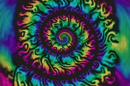 abstract background with a psychedelic pattern in the form of a spiral