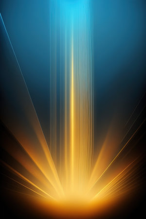 Abstract background with rays of light.の写真素材