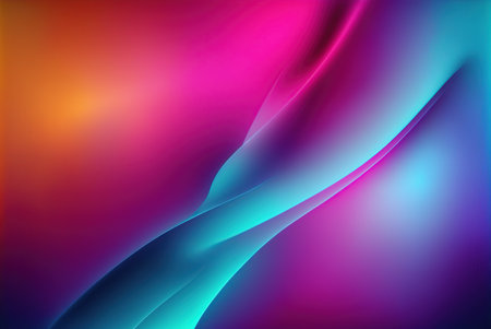 abstract background with smooth lines in purple, blue and pink colorsの写真素材