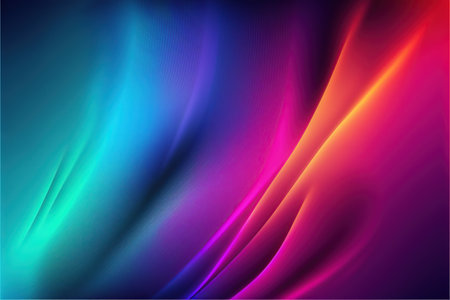 abstract background with smooth lines in purple, orange and blue colorsの写真素材