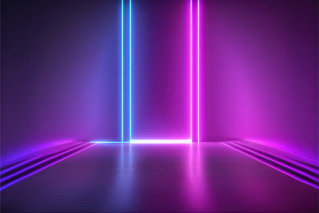 Abstract background with neon lights.の素材