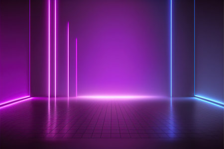 3d render, abstract background, neon light, ultraviolet, ultravioletの素材
