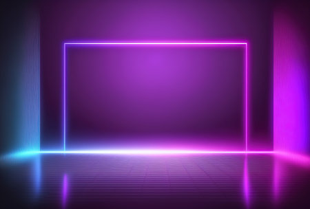 3d render, abstract background, neon light, ultraviolet light, ultraviolet lightの素材