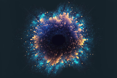 Abstract fractal background. Design element for brochure, advertisements, presentation, web and other graphic designer works. Digital collage.の素材