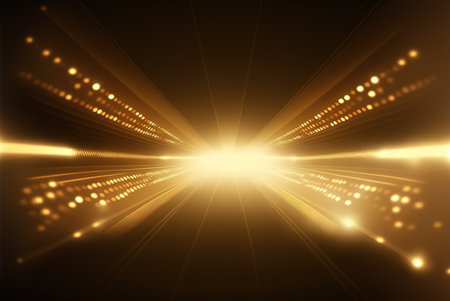 abstract speed motion background with lights and rays.の写真素材