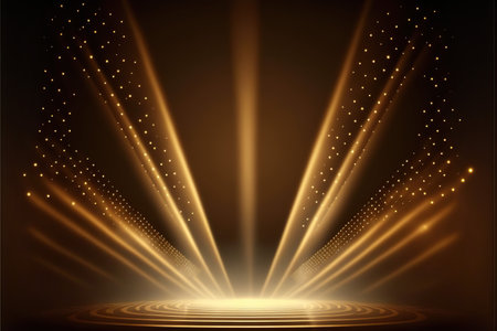 Stage Spotlight with Spotlights. Background. Scene to the show.の写真素材