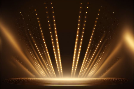 Abstract background, lights, spotlights.の写真素材