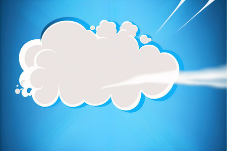 Clouds on a blue background.  illustration.の写真素材