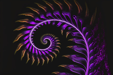 Abstract fractal computer generated composition with various geometrical shapes.の写真素材