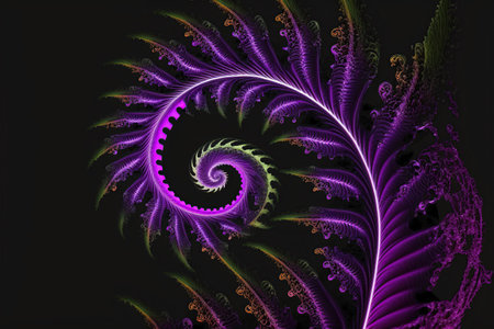 Abstract fractal. Fractal art background for creative design. Decoration for wallpaper, desktop, poster, cover booklet. Print for clothes, t-shirt. Creative illustration for designの写真素材