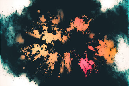 Abstract grunge background with paint splashes and stains. illustration.の素材