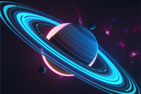 Planet in space. Solar system. Abstract background. illustration.の素材