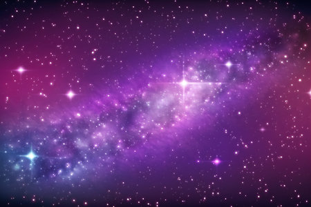 Cosmic space background with stars and nebula. illustration.の素材