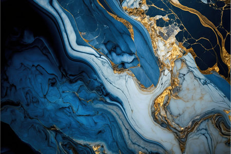 Marble abstract acrylic background. Marbling artwork texture. Agate ripple pattern. Gold powder.の素材