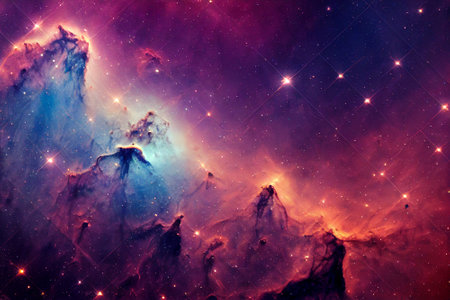 Nebula and galaxies in space. Elements of this image furnished by NASAの素材